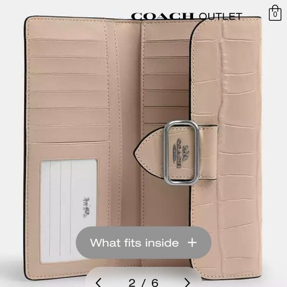 Coach Morgan Slim Wallet, Color Stone, NWT - Picture 2 of 8